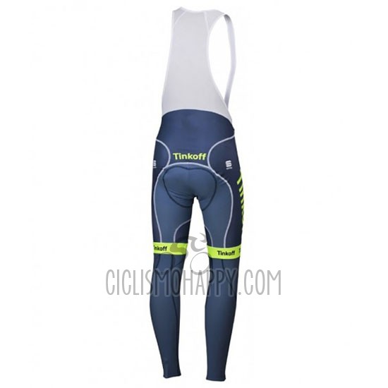 Tinkoff Cycling Jersey Bib Tight 2016 Long Sleeve Green and Gray